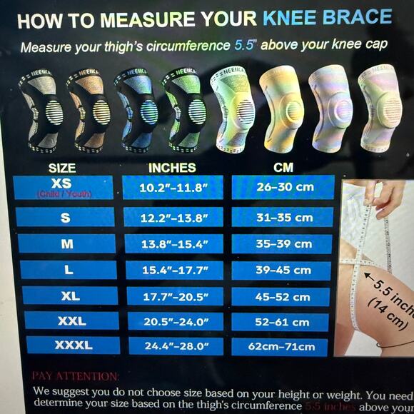 NIB Neenca Professional Knee Brace Compression Size 3XL - Picture 7 of 7